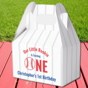Rookie Baseball 1st Birthday Favor Boxes