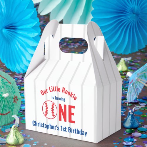 Rookie Baseball 1st Birthday Favor Boxes