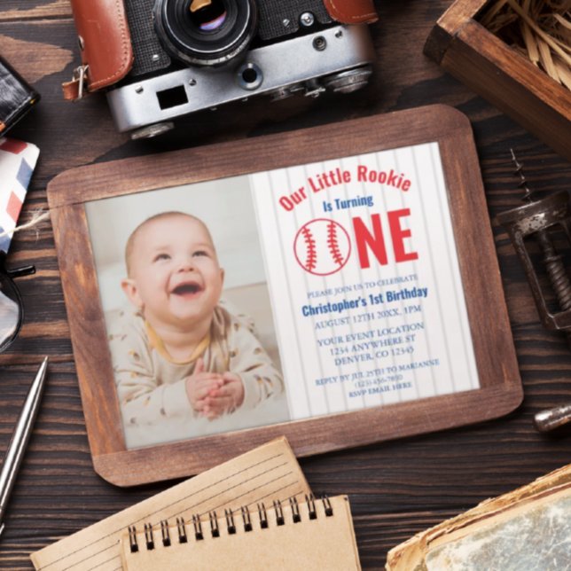 Rookie Baseball 1st Birthday Invitation (Creator Uploaded)
