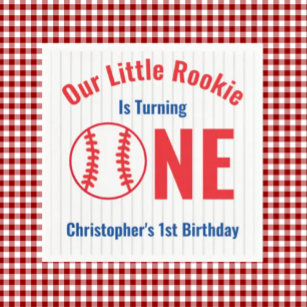 Rookie Baseball 1st Birthday Napkins