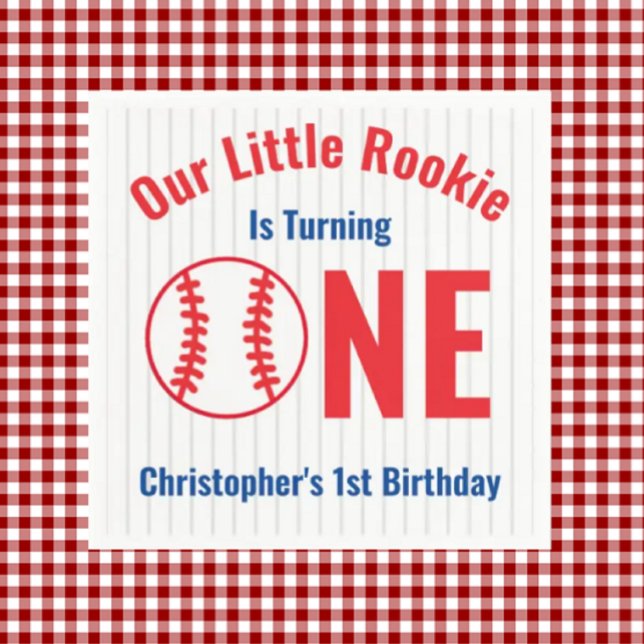 Rookie Baseball 1st Birthday Napkins (Creator Uploaded)
