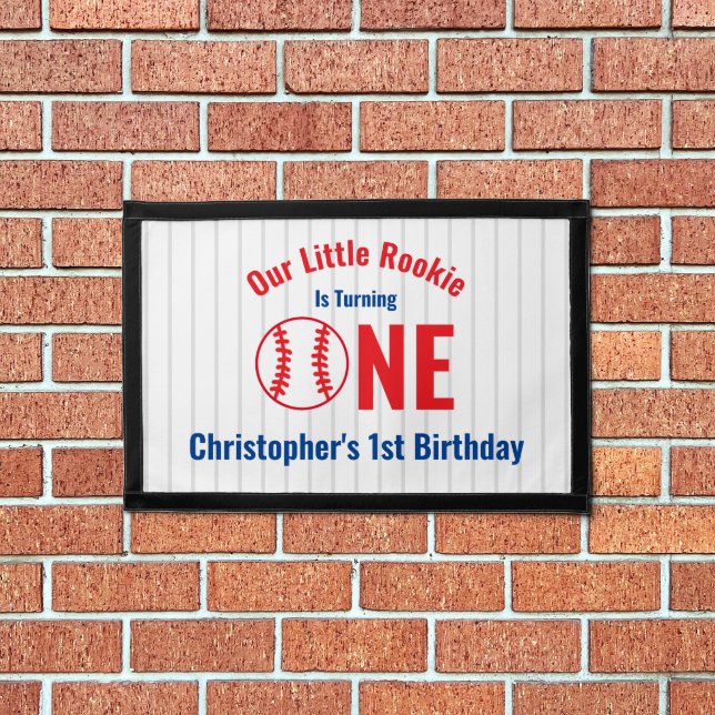 Rookie Baseball 1st Birthday Pennant (Insitu 1)
