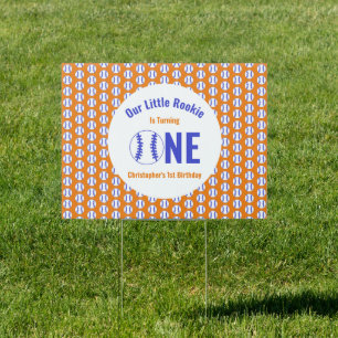 Rookie Baseball 1st Birthday Sign