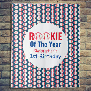 Rookie Baseball 1st Birthday Tapestry