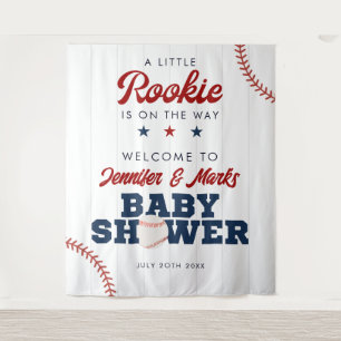 Rookie Baseball Baby Shower Photo Backdrop