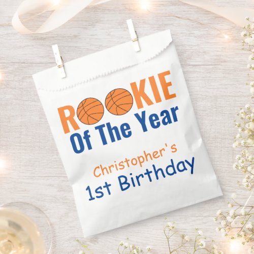 Rookie Basketball 1st Birthday Favor Bag