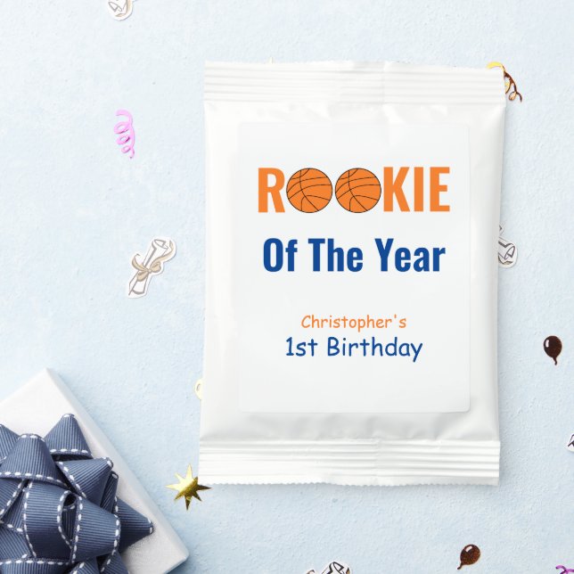 Rookie Basketball 1st Birthday Lemonade Drink Mix (Packets)