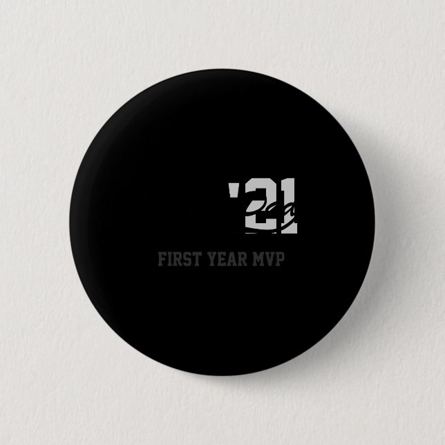 Rookie Dad First Year Mvp Srty T Shirt  Button (Front)