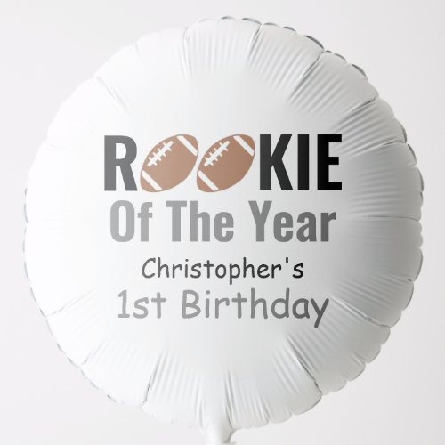 Rookie Football 1st Birthday Balloon