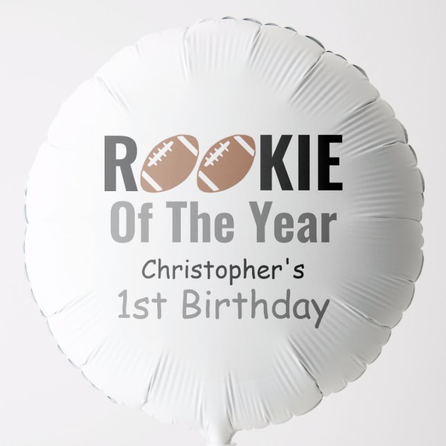 Rookie Football 1st Birthday Balloon (Front)