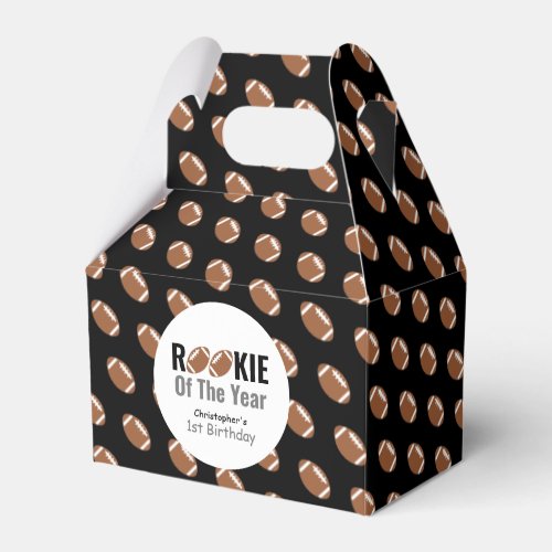 Rookie Football 1st Birthday Favor Boxes