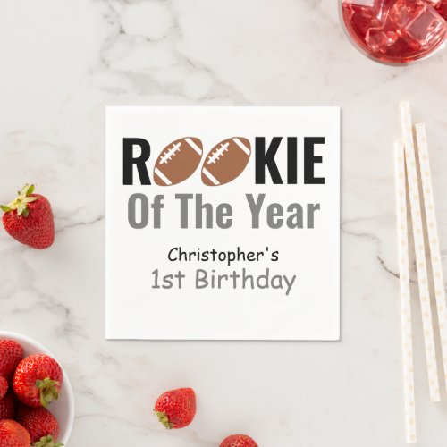 Rookie Football 1st Birthday Napkins