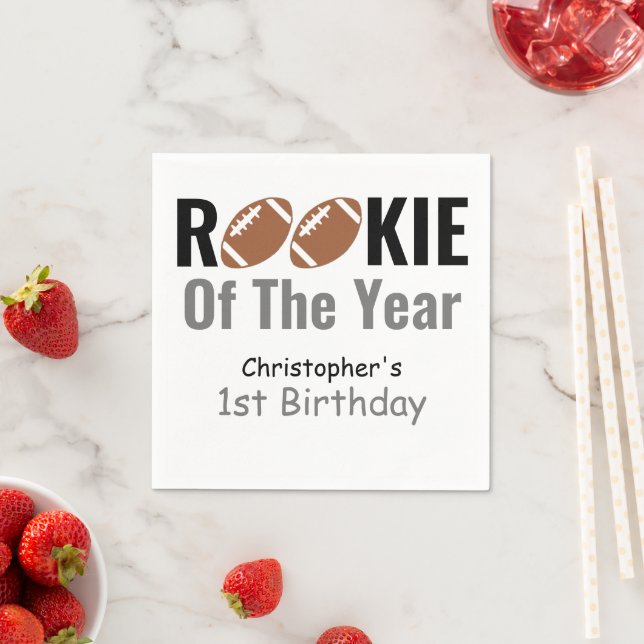Rookie Football 1st Birthday Napkins (Insitu)