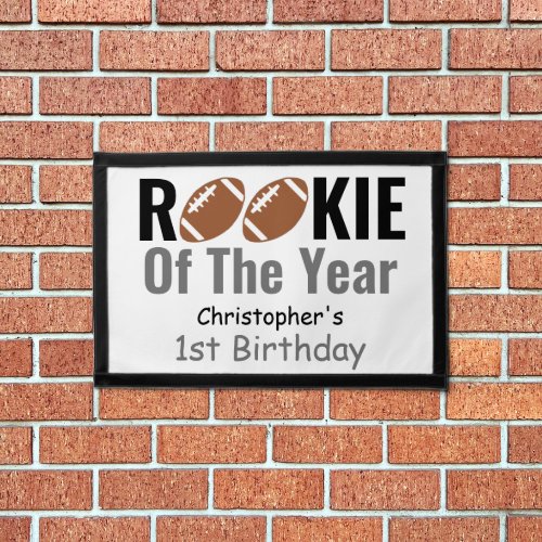 Rookie Football 1st Birthday Pennant