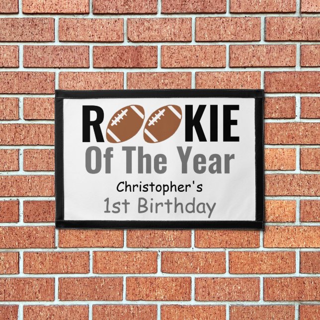 Rookie Football 1st Birthday Pennant (Insitu 1)