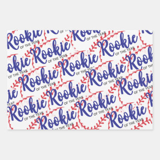 Rookie of the Year 1st Bday Baseball Wrapping Paper Sheets