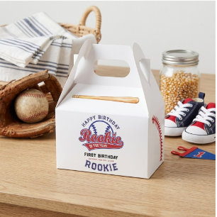Rookie of the Year 1st birthday baseball Favor Boxes