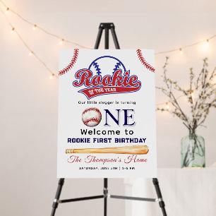Rookie of the Year 1st birthday baseball Foam Board