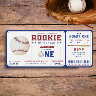 Future MLB Draft Pick Ticket Baseball Invitation With 