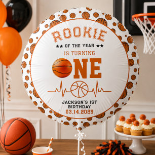 Rookie of the Year 1st Birthday Basketball Balloon