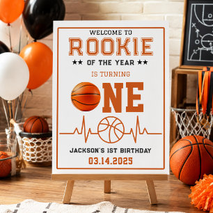 Rookie of the Year 1st Birthday Basketball  Foam Board