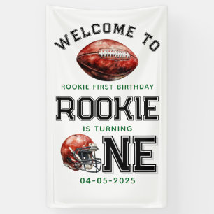 Rookie of the Year 1st birthday football  Banner