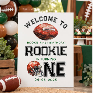 Rookie of the Year 1st birthday football Foam Board