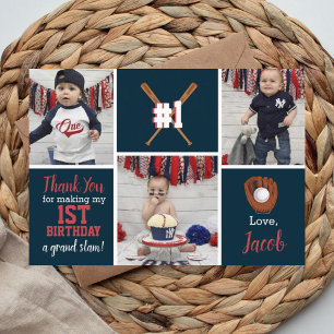 Rookie of the Year 1st Birthday Thank You Card