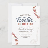 Rookie of the Year Baseball 1st Birthday Invitation | Zazzle