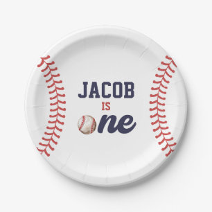 Rookie of the Year Baseball 1st Birthday Paper Plates