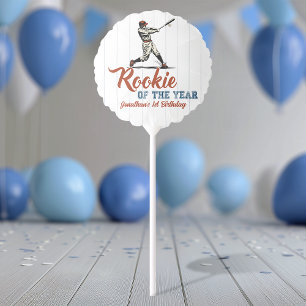 Rookie of the Year Baseball 1st Birthday Party Balloon