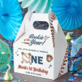 Rookie of the Year Baseball 1st Birthday Party Favor Boxes | Zazzle