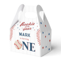 Rookie of the Year Baseball 1st Birthday Party Favor Boxes