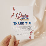 Rookie of the Year Baseball 1st Birthday Party Inv Thank You Card<br><div class="desc">Rookie of the Year Baseball 1st Birthday Party Inv Thank You Card</div>