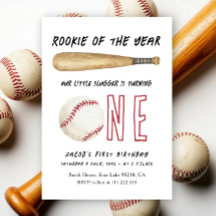 Rookie of the Year Baseball 1st Birthday Party