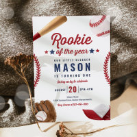 Rookie Of The Year Baseball 1st Birthday Party