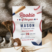 Rookie Of The Year Baseball 1st Birthday Party