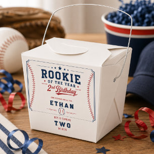 Rookie of the Year Baseball 2nd Birthday Kids Favor Boxes
