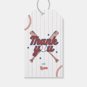 Rookie of the Year Baseball Birthday Favor Gift Tags