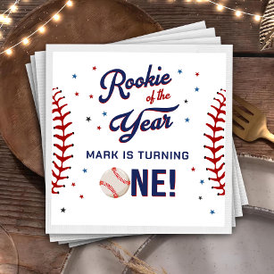 Rookie of the Year Baseball Birthday Napkins
