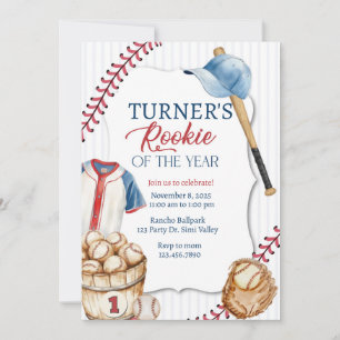 Rookie of the Year, Baseball Birthday, One Invitation