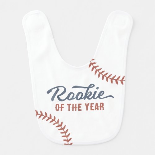 Rookie of the Year Baseball Birthday Party Baby Bib