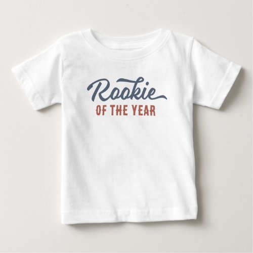 Rookie of the Year Baseball Birthday Party Baby T_Shirt