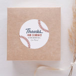 Rookie of the Year Baseball Birthday Party Classic Round Sticker<br><div class="desc">Say thank you to your little one's birthday with these baseball themed stickers!</div>