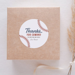 Rookie of the Year Baseball Birthday Party Classic Round Sticker
