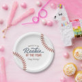 Rookie of the Year Baseball Birthday Party Paper Plates | Zazzle