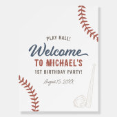 Rookie of the Year Baseball Birthday Welcome Sign | Zazzle