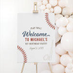 Rookie of the Year Baseball Birthday Welcome Sign<br><div class="desc">It's game time! Welcome guests to your little one's birthday with this baseball themed welcome sign!</div>