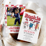 Rookie of the Year Baseball Groovy 1st Birthday Invitation<br><div class="desc">Rookie of the Year Baseball Groovy 1st Birthday Invitation</div>