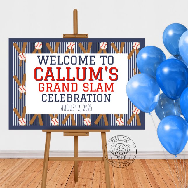 Rookie of the Year Baseball Party Welcome Sign (Creator Uploaded)
